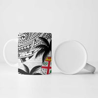 Fiji New Zealand Rugby Personalised Ceramic Mug Maori and Tapa Pattern - Polynesian Pride
