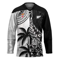 Fiji New Zealand Rugby Personalised Hockey Jersey Maori and Tapa Pattern - Polynesian Pride