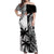 Custom Fiji New Zealand Off Shoulder Maxi Dress Maori mix Tapa Pattern Version
