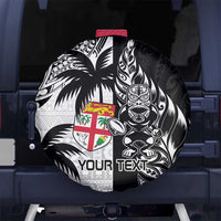 Custom Fiji New Zealand Spare Tire Cover Maori mix Tapa Pattern Version LT9 - Polynesian Pride