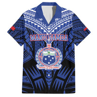 Custom Manu Samoa Sevens Rugby Family Matching Off The Shoulder Long Sleeve Dress and Hawaiian Shirt Samoan Tribal Tattoo