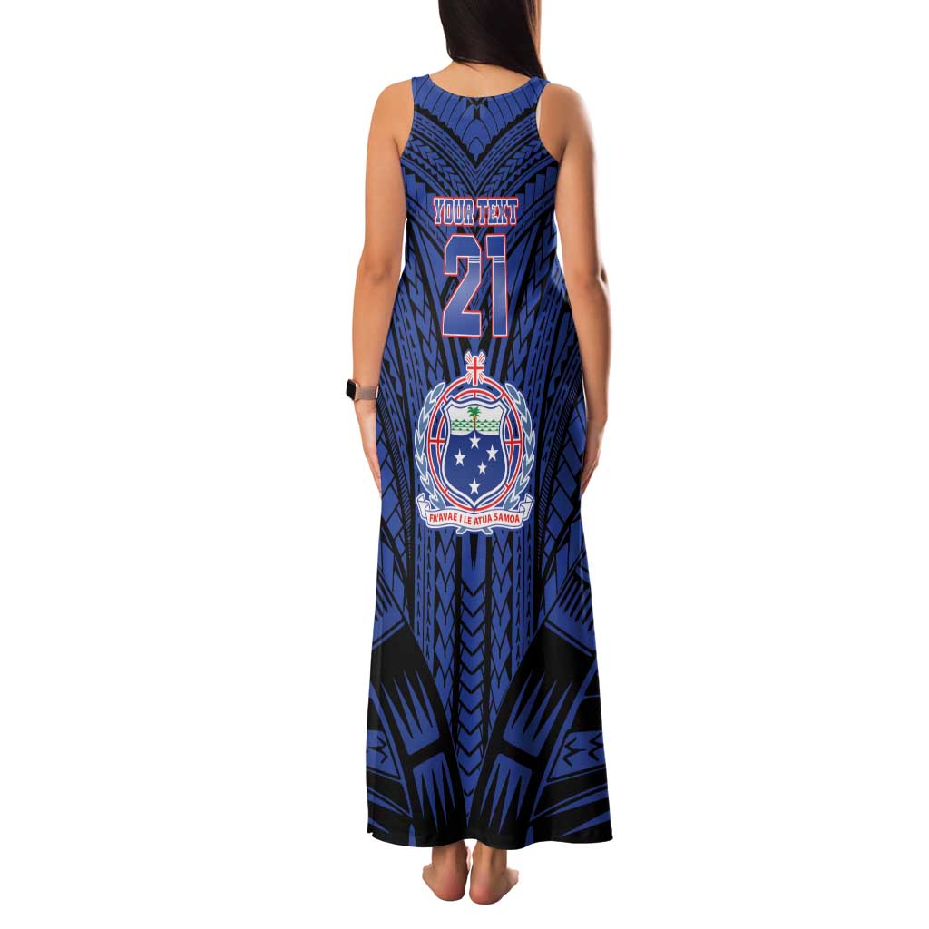 Custom Manu Samoa Sevens Rugby Family Matching Tank Maxi Dress and Hawaiian Shirt Samoan Tribal Tattoo
