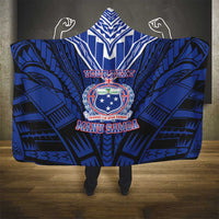 Custom Manu Samoa Sevens Rugby Hooded Blanket Samoan Tribal Tattoo