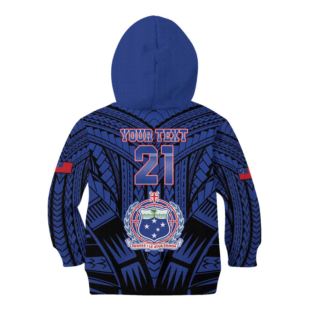 Custom Manu Samoa Sevens Rugby Kid Hoodie Samoan Tribal Tattoo