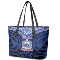 Custom Manu Samoa Sevens Rugby Leather Tote Bag Samoan Tribal Tattoo LT9 - Polynesian Pride