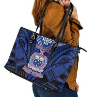 Custom Manu Samoa Sevens Rugby Leather Tote Bag Samoan Tribal Tattoo LT9 - Polynesian Pride