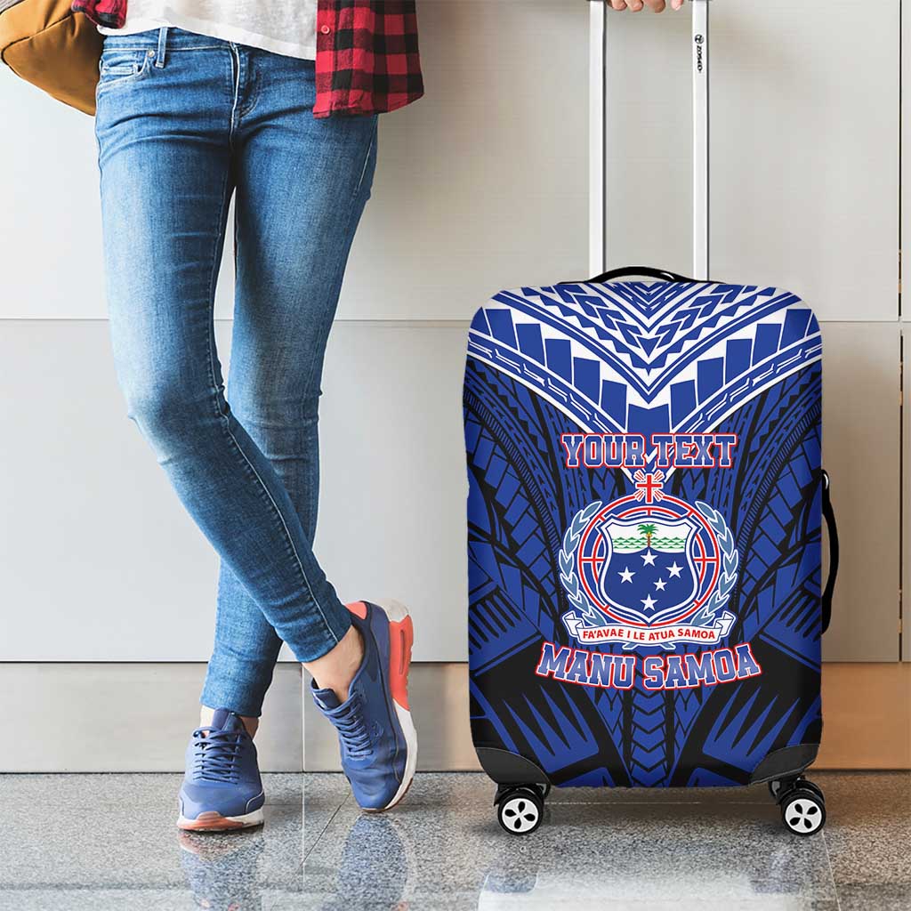Custom Manu Samoa Sevens Rugby Luggage Cover Samoan Tribal Tattoo