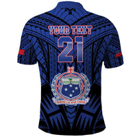 Custom Manu Samoa Sevens Rugby Polo Shirt Samoan Tribal Tattoo