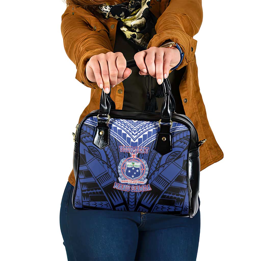 Custom Manu Samoa Sevens Rugby Shoulder Handbag Samoan Tribal Tattoo LT9 One Size Blue - Polynesian Pride