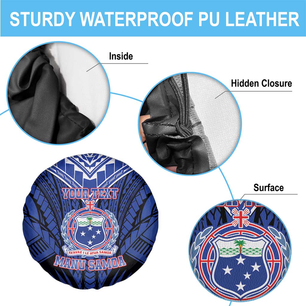Custom Manu Samoa Sevens Rugby Spare Tire Cover Samoan Tribal Tattoo LT9 - Polynesian Pride