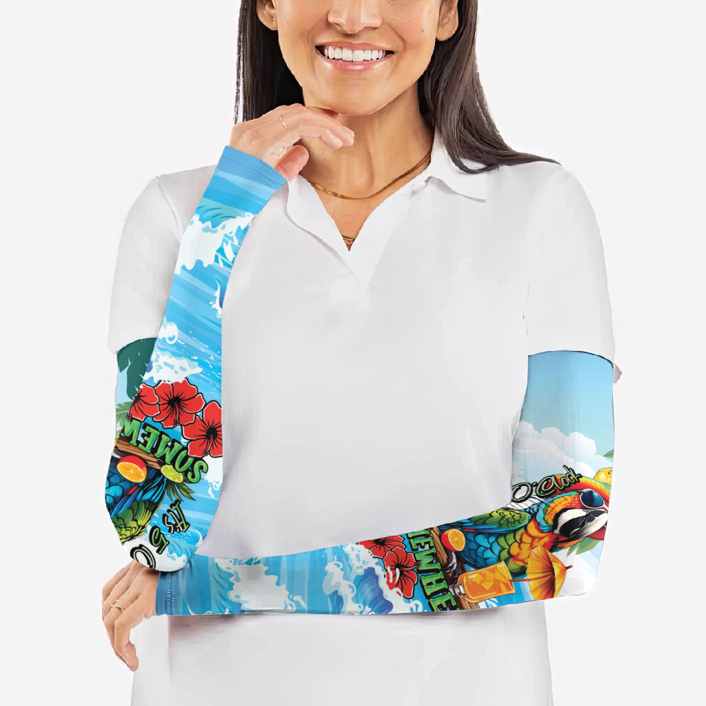 Funny Parrot Margarita Five O'clock Somewhere Arm Sleeves