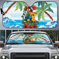 Funny Parrot Margarita Five O'clock Somewhere Auto Sun Shade
