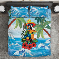 Funny Parrot Margarita Five O'clock Somewhere Bedding Set