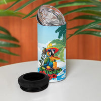 Funny Parrot Margarita Five O'clock Somewhere 4 in 1 Can Cooler Tumbler
