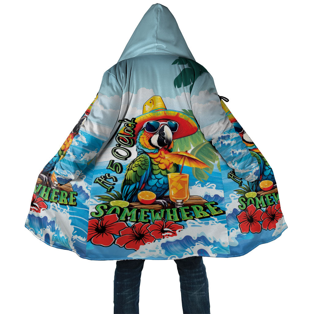 Funny Parrot Margarita Five O'clock Somewhere Cloak