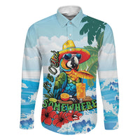 Funny Parrot Margarita Five O'clock Somewhere Family Matching Short Sleeve Bodycon Dress and Hawaiian Shirt