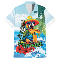 Funny Parrot Margarita Five O'clock Somewhere Family Matching Tank Maxi Dress and Hawaiian Shirt