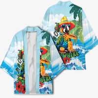 Funny Parrot Margarita Five O'clock Somewhere Kimono
