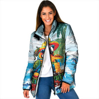 Funny Parrot Margarita Five O'clock Somewhere Padded Jacket