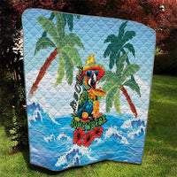 Funny Parrot Margarita Five O'clock Somewhere Quilt