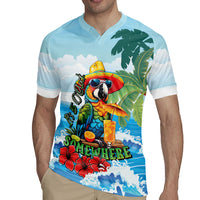 Funny Parrot Margarita Five O'clock Somewhere Rugby Jersey