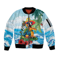 Funny Parrot Margarita Five O'clock Somewhere Sleeve Zip Bomber Jacket