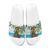 Funny Parrot Margarita Five O'clock Somewhere Slide Sandals