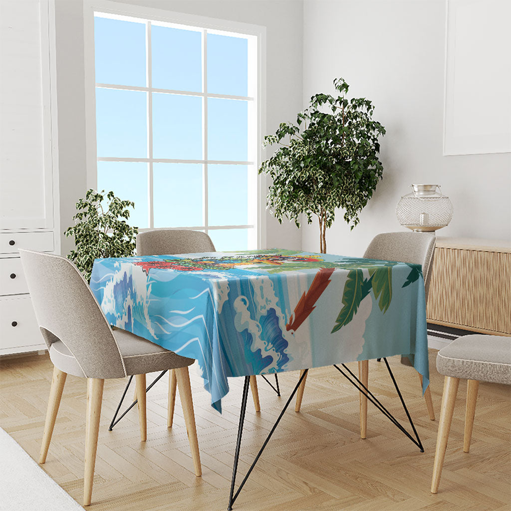 Funny Parrot Margarita Five O'clock Somewhere Tablecloth