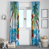 Funny Parrot Margarita Five O'clock Somewhere Window Curtain