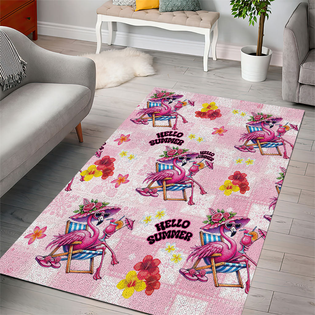 Hawaii Flamingo Hello Summer Area Rug Hawaiian Quilt Pattern