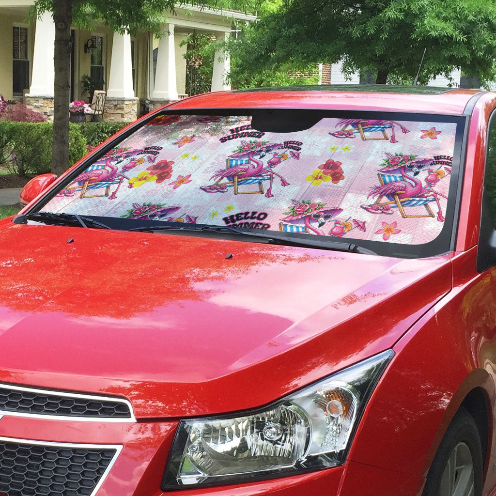 Hawaii Flamingo Hello Summer Auto Sun Shade Hawaiian Quilt Pattern