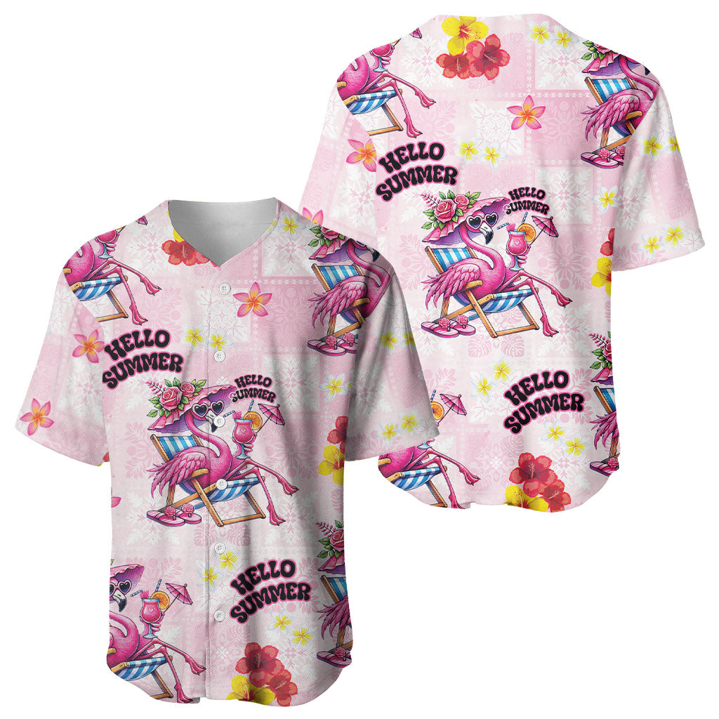 Hawaii Flamingo Hello Summer Baseball Jersey Hawaiian Quilt Pattern
