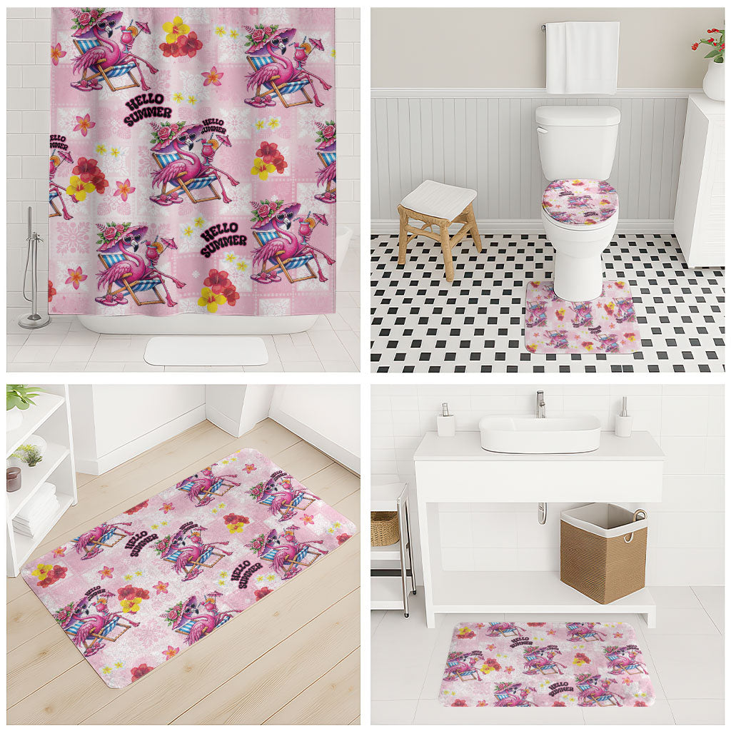 Hawaii Flamingo Hello Summer Bathroom Set Hawaiian Quilt Pattern