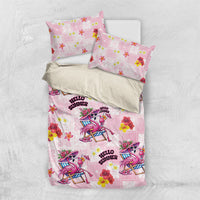 Hawaii Flamingo Hello Summer Bedding Set Hawaiian Quilt Pattern