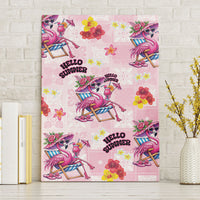 Hawaii Flamingo Hello Summer Canvas Wall Art Hawaiian Quilt Pattern