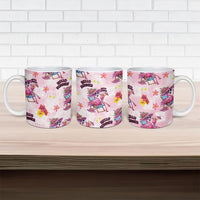 Hawaii Flamingo Hello Summer Ceramic Mug Hawaiian Quilt Pattern