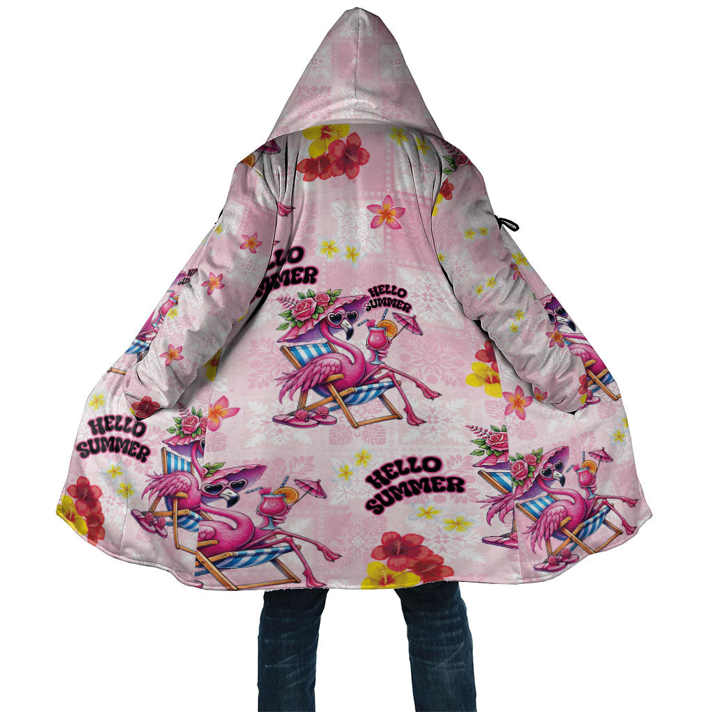 Hawaii Flamingo Hello Summer Cloak Hawaiian Quilt Pattern LT9 Unisex Pink - Polynesian Pride