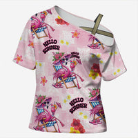 Hawaii Flamingo Hello Summer Cross Shoulder Shirt Hawaiian Quilt Pattern