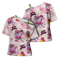 Hawaii Flamingo Hello Summer Cross Shoulder Shirt Hawaiian Quilt Pattern