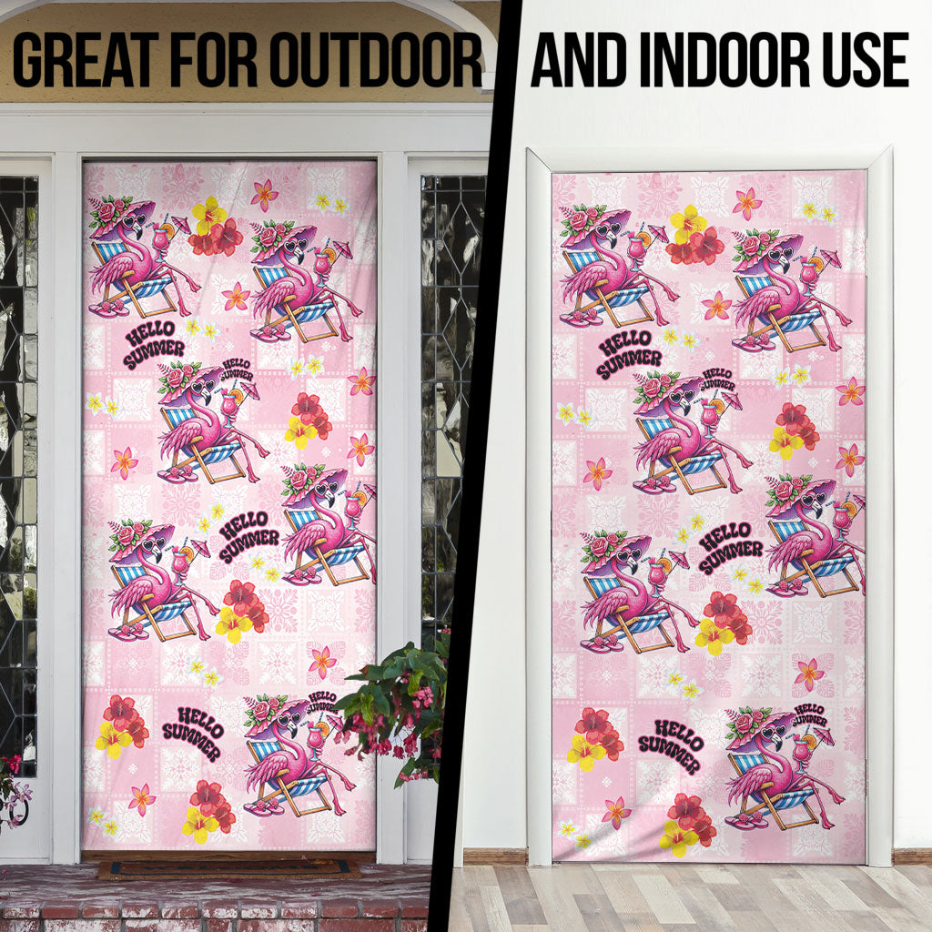 Hawaii Flamingo Hello Summer Door Cover Hawaiian Quilt Pattern