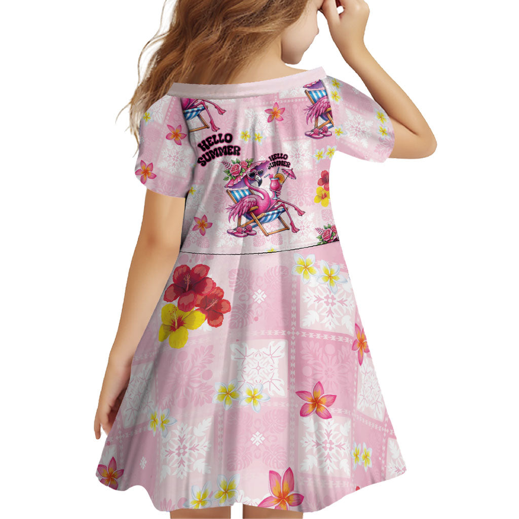 Hawaii Flamingo Hello Summer Family Matching Mermaid Dress and Hawaiian Shirt Hawaiian Quilt Pattern