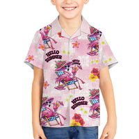Hawaii Flamingo Hello Summer Family Matching Mermaid Dress and Hawaiian Shirt Hawaiian Quilt Pattern