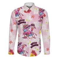Hawaii Flamingo Hello Summer Family Matching Short Sleeve Bodycon Dress and Hawaiian Shirt Hawaiian Quilt Pattern