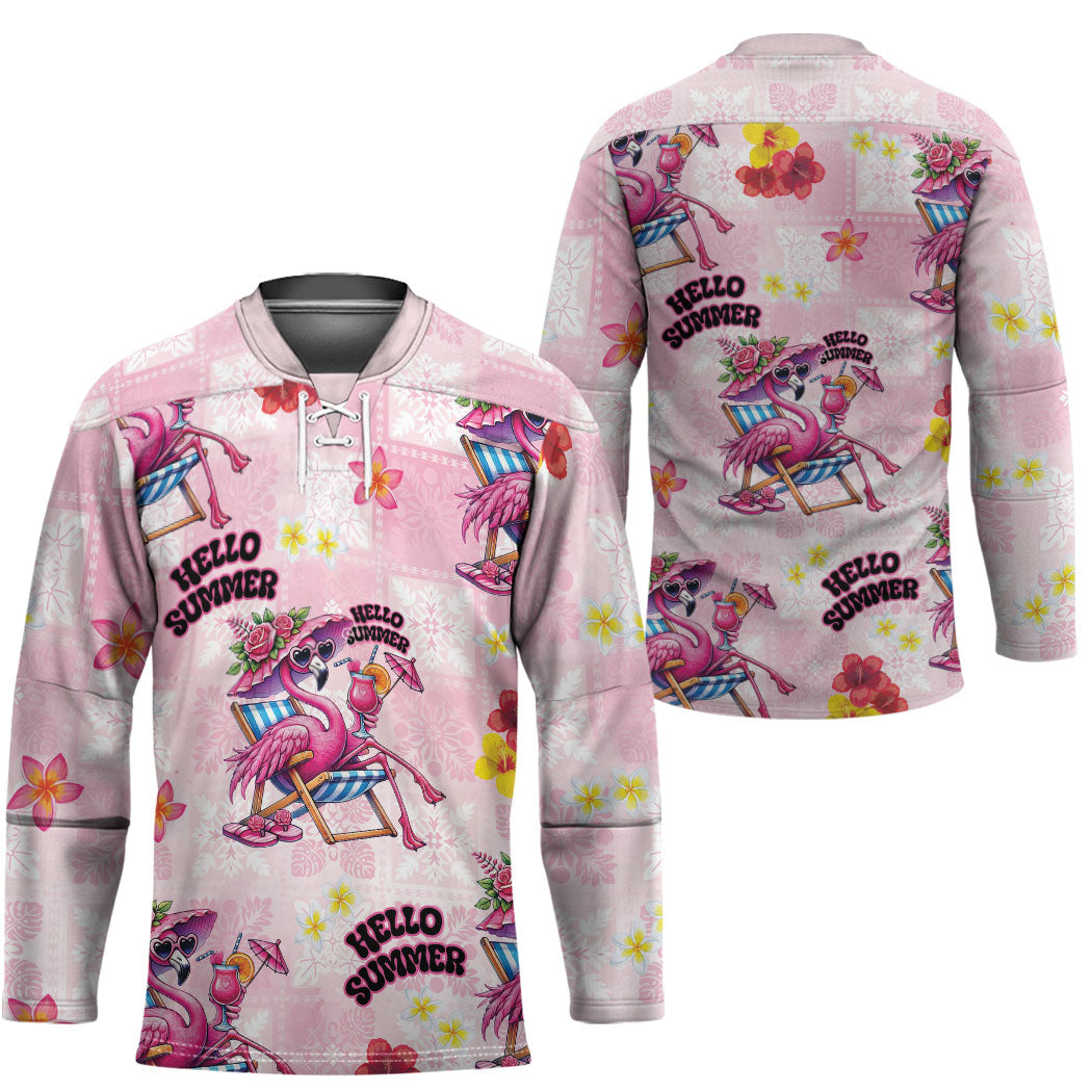Hawaii Flamingo Hello Summer Hockey Jersey Hawaiian Quilt Pattern