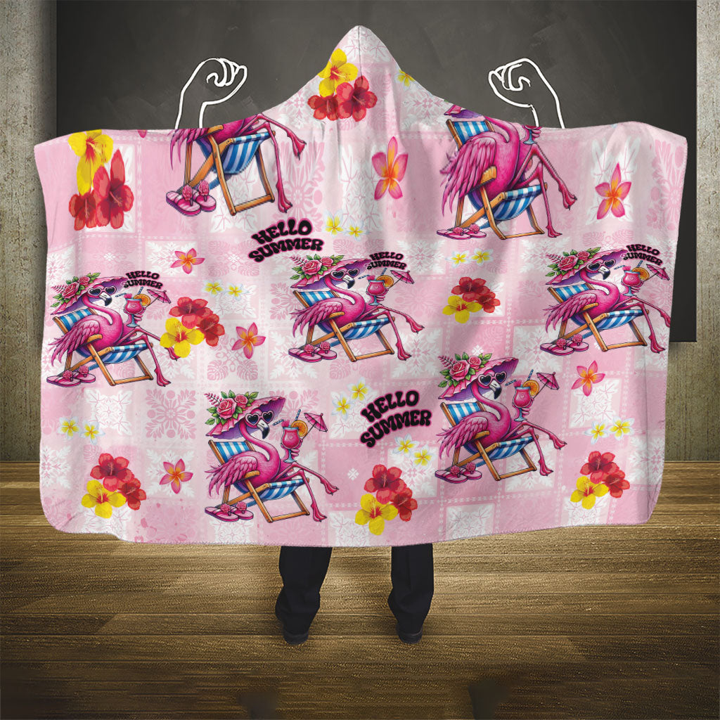 Hawaii Flamingo Hello Summer Hooded Blanket Hawaiian Quilt Pattern