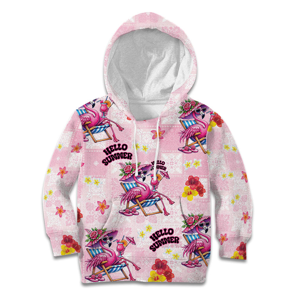 Hawaii Flamingo Hello Summer Kid Hoodie Hawaiian Quilt Pattern