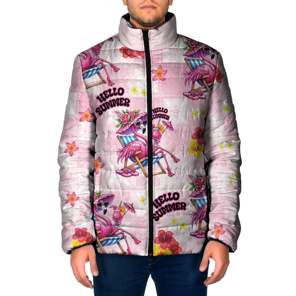Hawaii Flamingo Hello Summer Padded Jacket Hawaiian Quilt Pattern