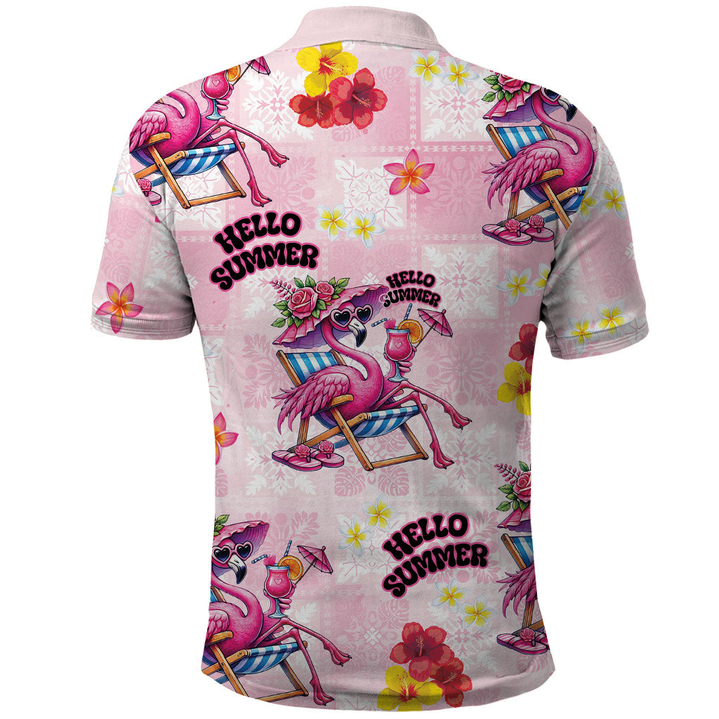 Hawaii Flamingo Hello Summer Polo Shirt Hawaiian Quilt Pattern