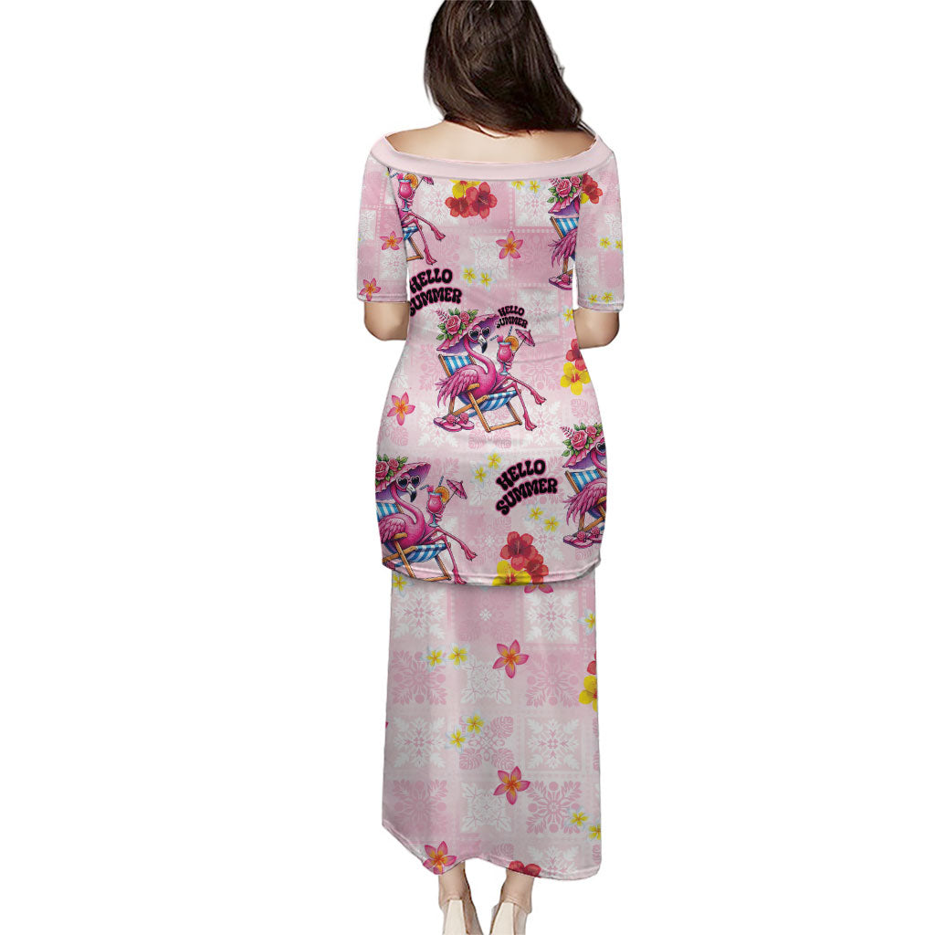 Hawaii Flamingo Hello Summer Puletasi Hawaiian Quilt Pattern