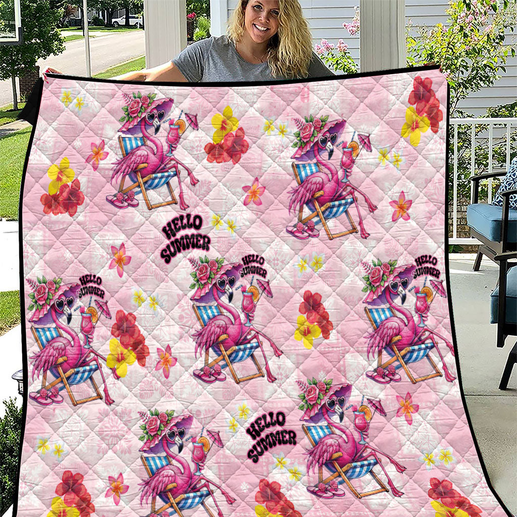 Hawaii Flamingo Hello Summer Quilt Hawaiian Quilt Pattern